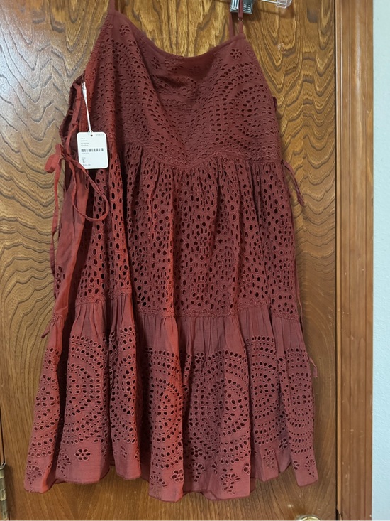Free People Dresses & Skirts - Free People Rust Eyelet Tiered Sundress